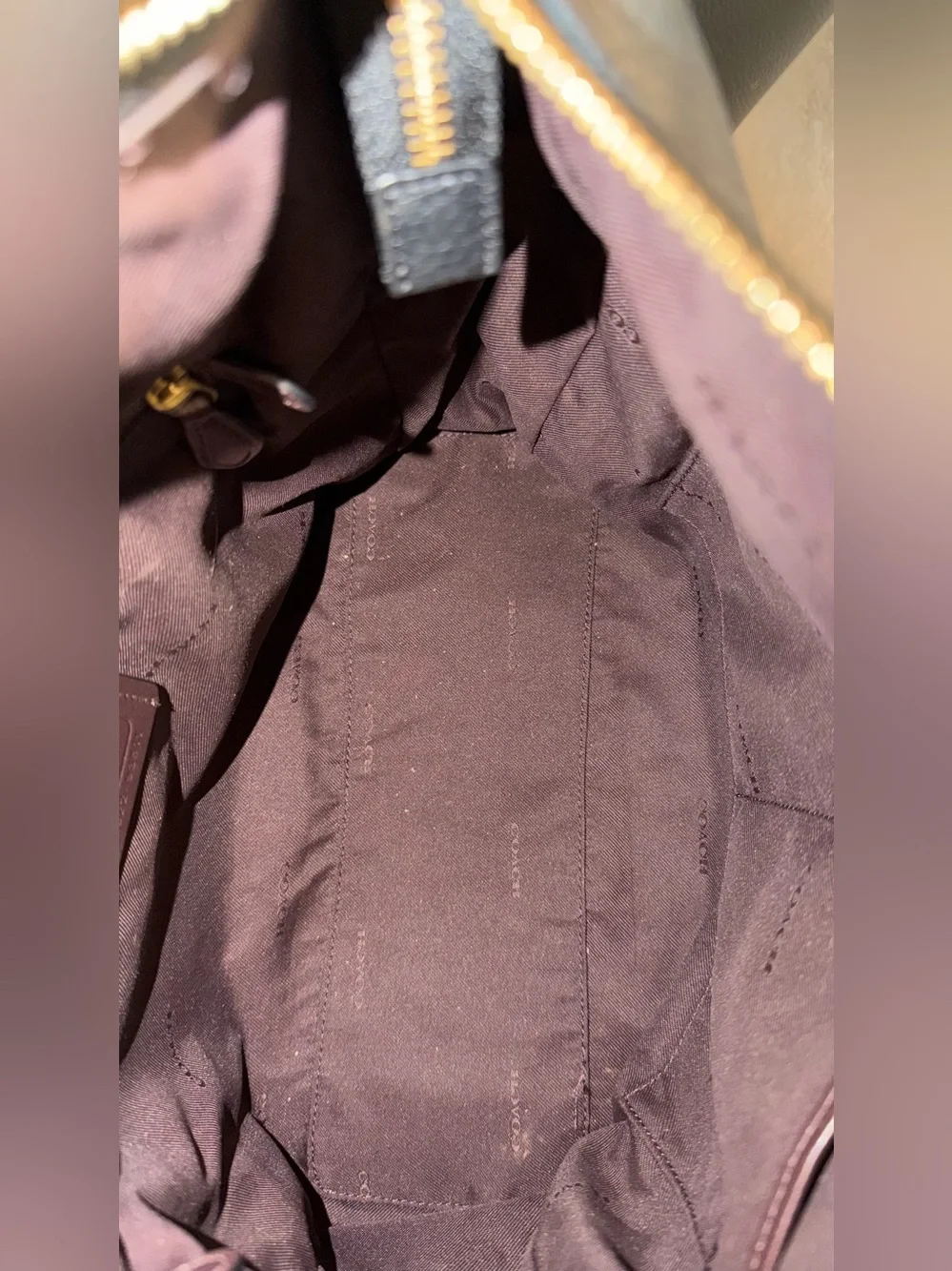 Coach Black Leather Shoulder Hobo with Gold Hardware